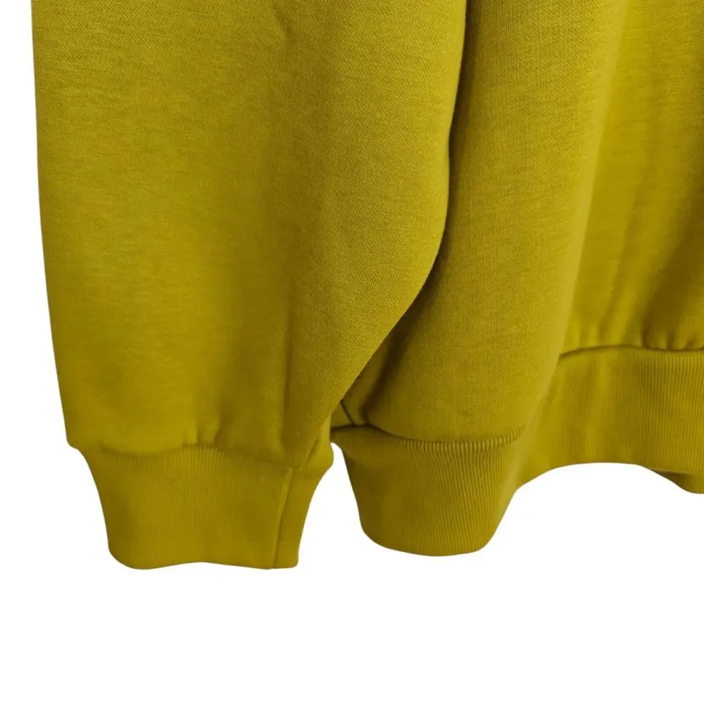 Adidas One Fleece Basketball Crewneck Sweatshirt Pulse Olive Zip Pockets Med NWT